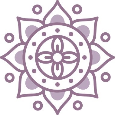 mandala çiçek süsü simgesi