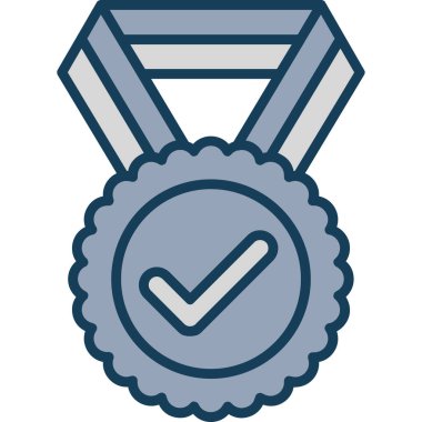 Madalya. Web simgesi basit illüstrasyon