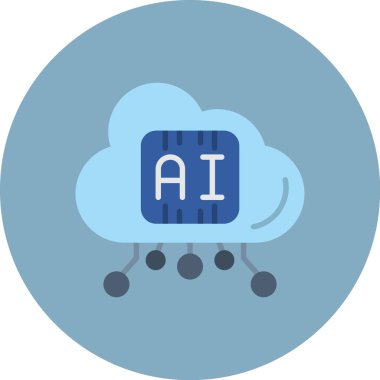 bulut hesaplama düz simgesi