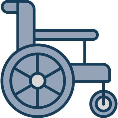 Tekerlekli. Web simgesi basit illüstrasyon