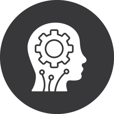 Beyin. Web simgesi basit illüstrasyon