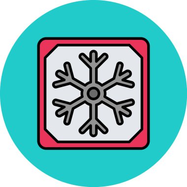 kar Tanesi simgesi vektör çizimi