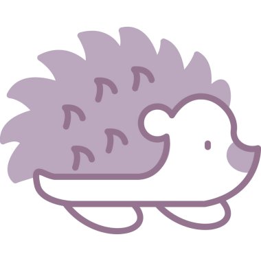 Şirin kirpi, illüstrasyon, beyaz arka planda vektör..