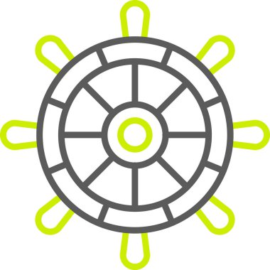 Bir güneş simgesinin vektör illüstrasyonu