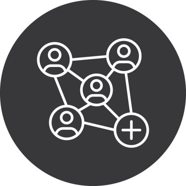 Ağ vektör satırı simgesi