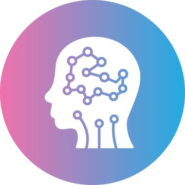 beyin ikonu vektör illüstrasyonu