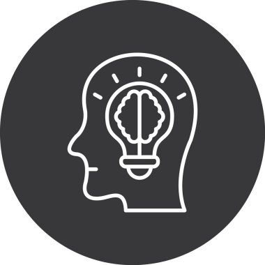 Bir lamba simgesinin vektör illüstrasyonu