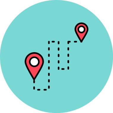 konum simgesi vektör illüstrasyonu