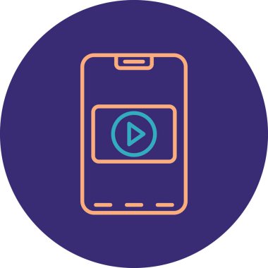 Moda biçimi izole edilmiş arkaplanda akıllı telefon simgesi