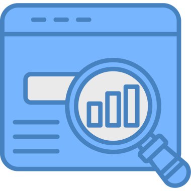 Veri analizi. Web simgesi basit illüstrasyon