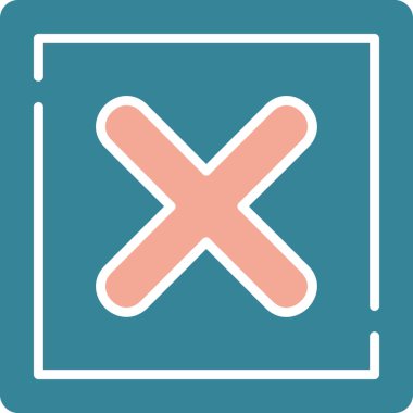 Simge vektör illüstrasyonunu iptal et