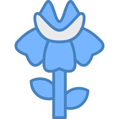 Çiçek. Web simgesi basit illüstrasyon