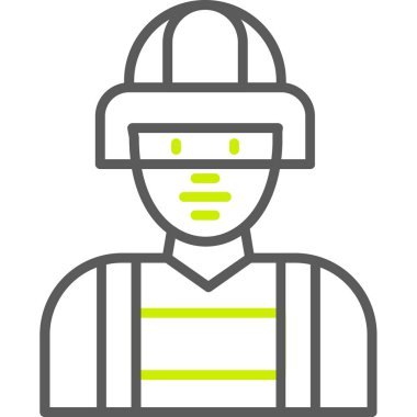 İnşaat miğferi adam simgesi