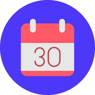 Takvim simgesi, vektör illüstrasyonu basit tasarım