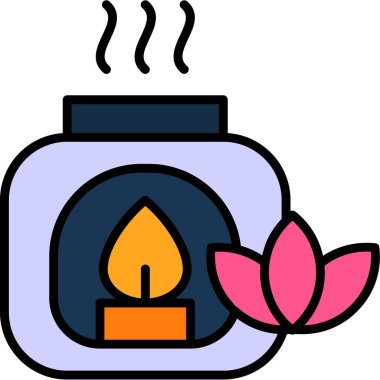 Çiçek çayı ikonu doldurulmuş - özet biçimi