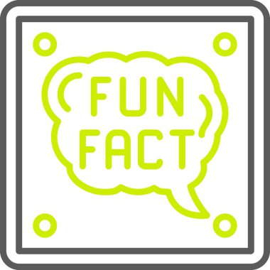 Eğlenceli bilgi işareti. Beyaz arkaplanda izole edilmiş metin.