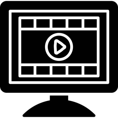 Bilgisayar ekranı. Basit simge