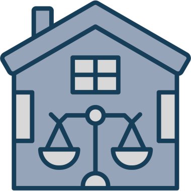 Ev binası. Web simgesi vektör illüstrasyonu