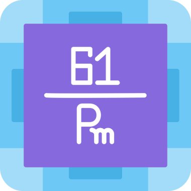 Bir kimyasal simgenin vektör illüstrasyonu