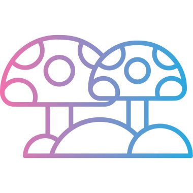 mantar simgesi vektör illüstrasyonu