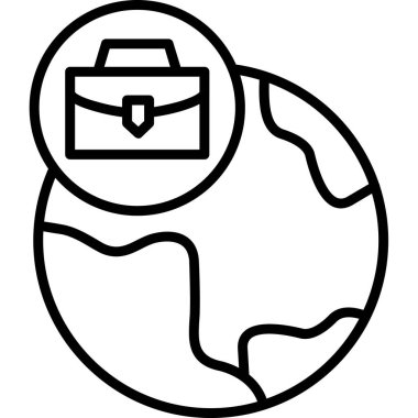 Küresel iş vektör simgesi