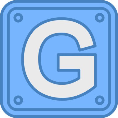 Bir g harfinin vektör illüstrasyonu