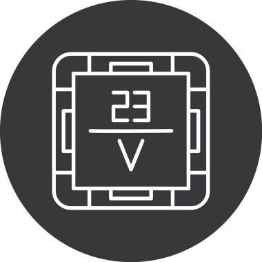 24 v simgesi, vektör illüstrasyonu