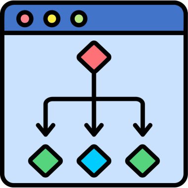 Web tasarım geliştirme simgesi - taslak biçimi