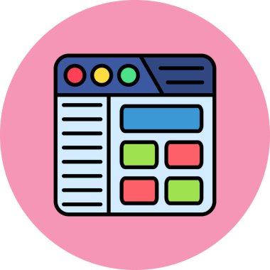 Ağ simgesi. Web için basit bir web vektör simgesi çizimi