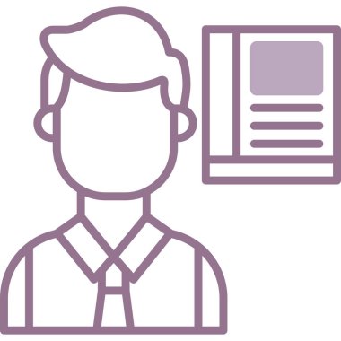 Avatar man simgesi, vektör illüstrasyonu