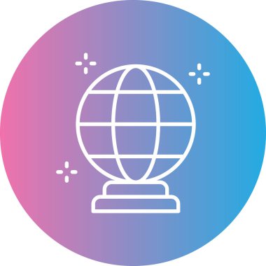 Küre. Web simgesi basit illüstrasyon