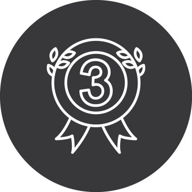 üç ödül ikonu vektör illüstrasyonu