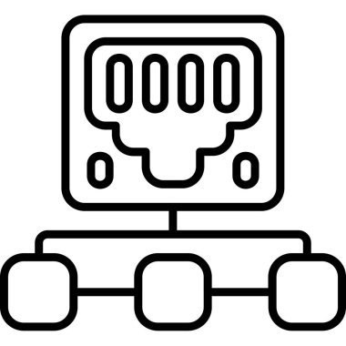 robot. Web simgesi basit illüstrasyon