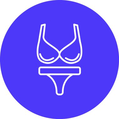 bikini. Web simgesi basit illüstrasyon