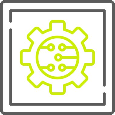 çerçeve içindeki dişli ayarları vektör simgesi