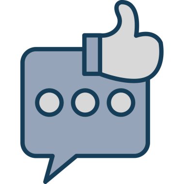 Konuş. Web simgesi basit illüstrasyon