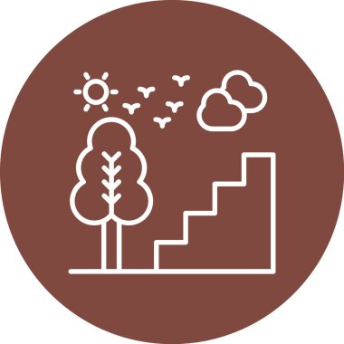 Bir ağaç simgesinin vektör illüstrasyonu