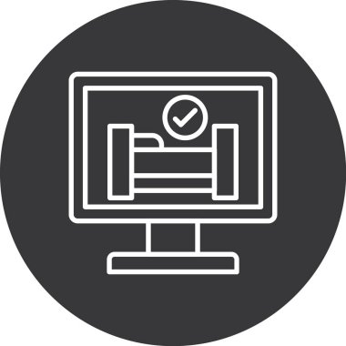 Dizüstü bilgisayar simgesi vektör çizimi