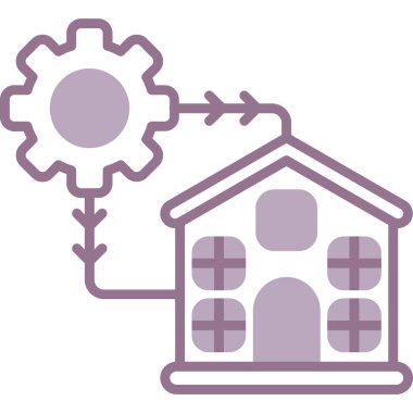 Ev. Web simgesi basit illüstrasyon