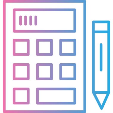 Hesap makinesi. Web simgesi basit illüstrasyon