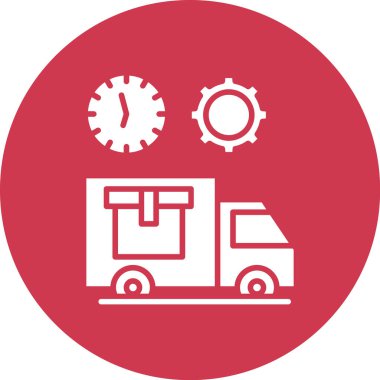 lojistik dağıtım vektör çizgisi simgesi