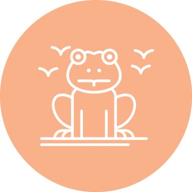 Kurbağa modern simge vektör illüstrasyonu