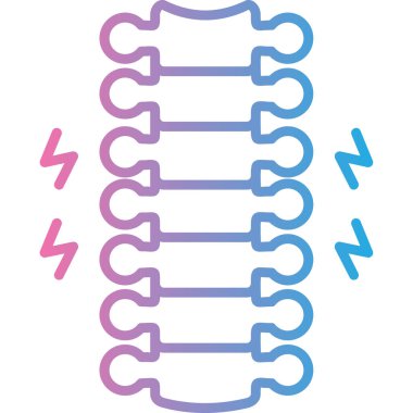 İnsan iskeleti ikonu, vektör illüstrasyonu