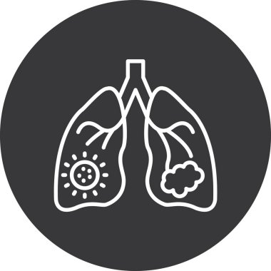 Akciğerler simge vektör çizim