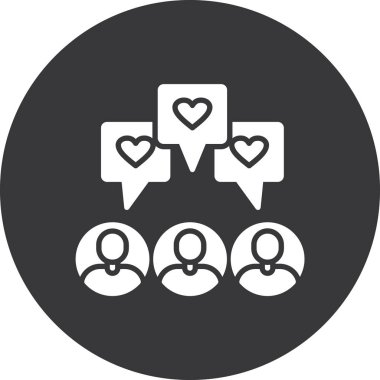 Sosyal ortam simgesi vektör illüstrasyon tasarımı