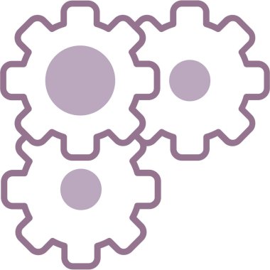 Dişliler. Web simgesi basit illüstrasyon