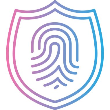 Bir kalkan simgesinin vektör illüstrasyonu