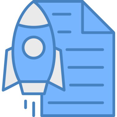 Kağıt roket, illüstrasyon, vektör, beyaz arkaplan.