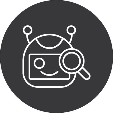 Robot simgesinin vektör illüstrasyonu