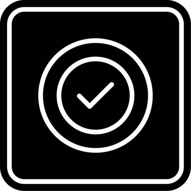 Simge, vektör illüstrasyonunu kontrol et